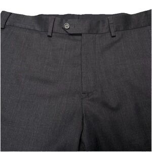 Brooks Brothers Dress Pants (35x27.5) Regent Wool Flat Front Dark Gray Italy